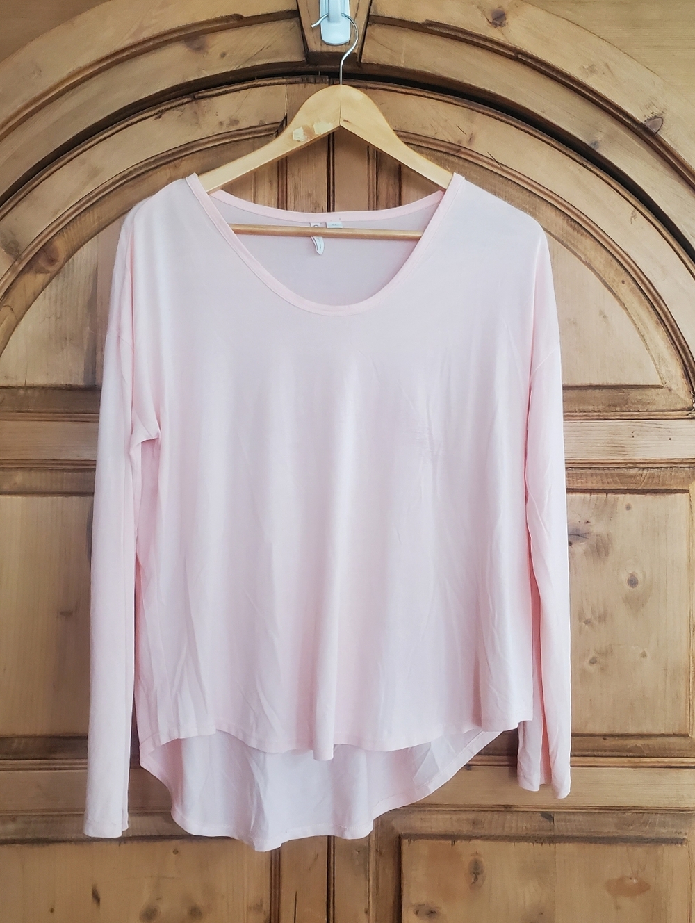 Cato Scoop Neck Long Sleeve Pink/Peach top size M